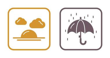 Sunshine and Raining Icon vector