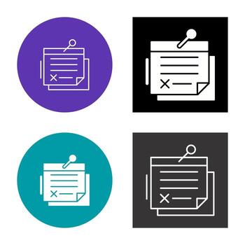 nota, vector, icono vector