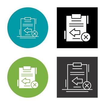 icono de vector fallido de retorno