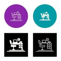 Office Desk Vector Icon