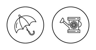 Umbrella and Watering  Icon vector