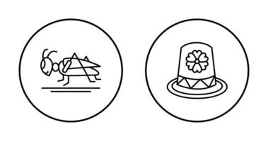 Grasshopper and Hat Icon vector