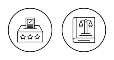 Ballot and Book Icon vector