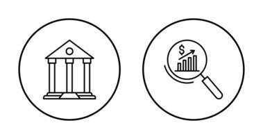 Parthenon and Statistics Icon vector