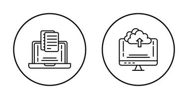 Document and Upload Icon vector