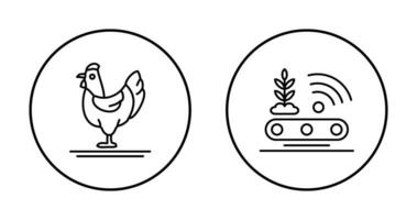 Poultry and Conveyor Icon vector