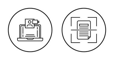 Video Call and Scan Icon vector