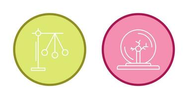 Pendulum and Plasma Ball Icon vector