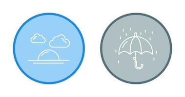 Sunshine and Raining Icon vector