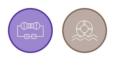 Resistor and  Float Icon vector