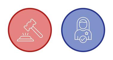 Gavel and Candidate Icon vector