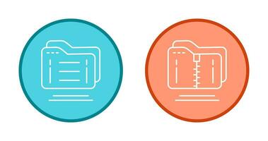 Folder and Compressed Icon vector