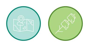Map and Marshmallows Icon vector