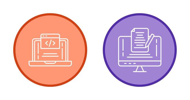 codificación y Nota icono vector