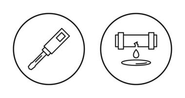 Screwdriver and Leak Icon vector