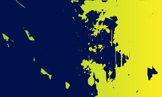 a blue and yellow background with paint splatters vector