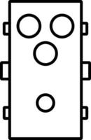 Audio studio flat icon vector of stompbox guitar bass analog effects,