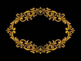 Gold Vintage Ornament Luxury Style vector