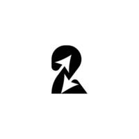 Monogram Letter R Arrow Modern Initial Logo Design ,R linked circle uppercase monogram logo vector