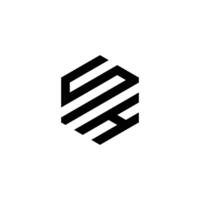 Monogram Letter SH Modern Initial Logo Design ,SH linked circle uppercase monogram logo vector