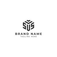 Monogram Letter SUS Modern Initial Logo Design ,SUS linked circle uppercase monogram logo vector