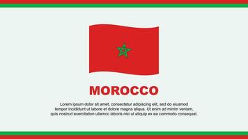 Morocco Flag Abstract Background Design Template. Morocco Independence Day Banner Social Media Vector Illustration. Morocco Design