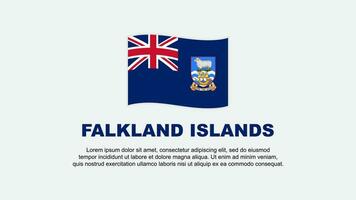 Falkland Islands Flag Abstract Background Design Template. Falkland Islands Independence Day Banner Social Media Vector Illustration. Falkland Islands Background