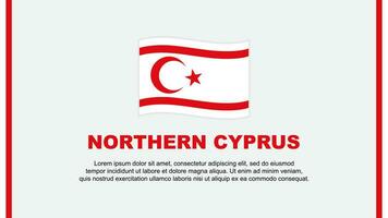 Northern Cyprus Flag Abstract Background Design Template. Northern Cyprus Independence Day Banner Social Media Vector Illustration. Northern Cyprus Cartoon