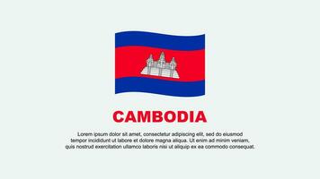 Cambodia Flag Abstract Background Design Template. Cambodia Independence Day Banner Social Media Vector Illustration. Cambodia Background