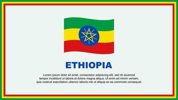 Ethiopia Flag Abstract Background Design Template. Ethiopia Independence Day Banner Social Media Vector Illustration. Ethiopia Banner