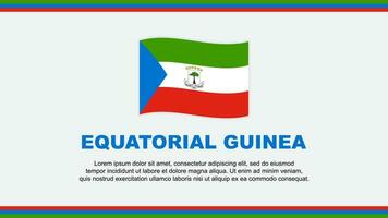 Equatorial Guinea Flag Abstract Background Design Template. Equatorial Guinea Independence Day Banner Social Media Vector Illustration. Equatorial Guinea Design