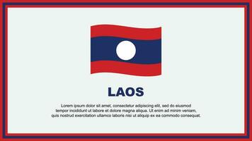 Laos Flag Abstract Background Design Template. Laos Independence Day Banner Social Media Vector Illustration. Laos Banner