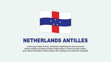 Países Bajos antillas bandera resumen antecedentes diseño modelo. Países Bajos antillas independencia día bandera social medios de comunicación vector ilustración. Países Bajos antillas antecedentes