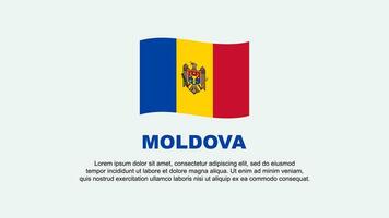 Moldova Flag Abstract Background Design Template. Moldova Independence Day Banner Social Media Vector Illustration. Moldova Background