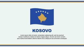 Kosovo Flag Abstract Background Design Template. Kosovo Independence Day Banner Social Media Vector Illustration. Kosovo Design