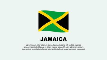 Jamaica Flag Abstract Background Design Template. Jamaica Independence Day Banner Social Media Vector Illustration. Jamaica Background