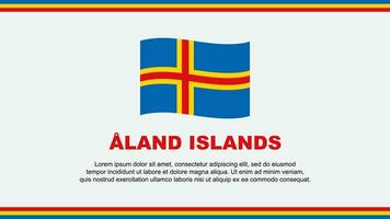 Aland Islands Flag Abstract Background Design Template. Aland Islands Independence Day Banner Social Media Vector Illustration. Aland Islands Design