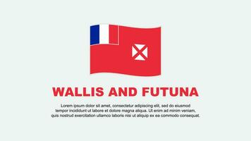 Wallis y futuna bandera resumen antecedentes diseño modelo. Wallis y futuna independencia día bandera social medios de comunicación vector ilustración. Wallis y futuna antecedentes