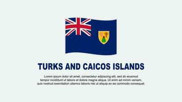 Turks And Caicos Islands Flag Abstract Background Design Template. Turks And Caicos Islands Independence Day Banner Social Media Vector Illustration. Background