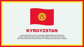 Kyrgyzstan Flag Abstract Background Design Template. Kyrgyzstan Independence Day Banner Social Media Vector Illustration. Kyrgyzstan Banner