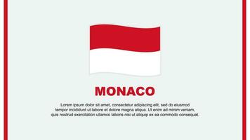 Monaco Flag Abstract Background Design Template. Monaco Independence Day Banner Social Media Vector Illustration. Monaco Cartoon