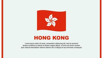 Hong Kong Flag Abstract Background Design Template. Hong Kong Independence Day Banner Social Media Vector Illustration. Hong Kong Cartoon