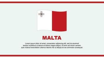 Malta Flag Abstract Background Design Template. Malta Independence Day Banner Social Media Vector Illustration. Malta Design