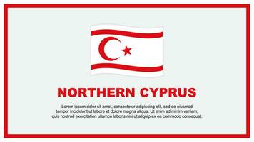 Northern Cyprus Flag Abstract Background Design Template. Northern Cyprus Independence Day Banner Social Media Vector Illustration. Northern Cyprus Banner