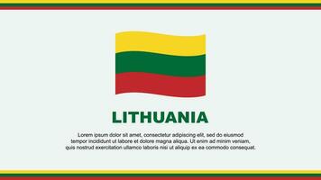 Lithuania Flag Abstract Background Design Template. Lithuania Independence Day Banner Social Media Vector Illustration. Lithuania Design