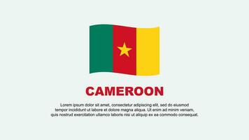 Cameroon Flag Abstract Background Design Template. Cameroon Independence Day Banner Social Media Vector Illustration. Cameroon Background