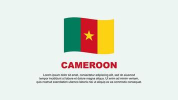 Cameroon Flag Abstract Background Design Template. Cameroon Independence Day Banner Social Media Vector Illustration. Cameroon Background