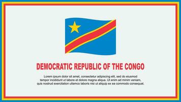 Democratic Republic Of The Congo Flag Abstract Background Design Template. Democratic Republic Of The Congo Independence Day Banner Social Media Vector Illustration. Banner