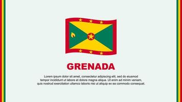 Grenada Flag Abstract Background Design Template. Grenada Independence Day Banner Social Media Vector Illustration. Grenada Cartoon