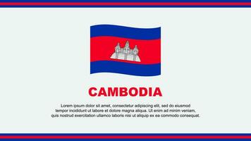 Cambodia Flag Abstract Background Design Template. Cambodia Independence Day Banner Social Media Vector Illustration. Cambodia Design